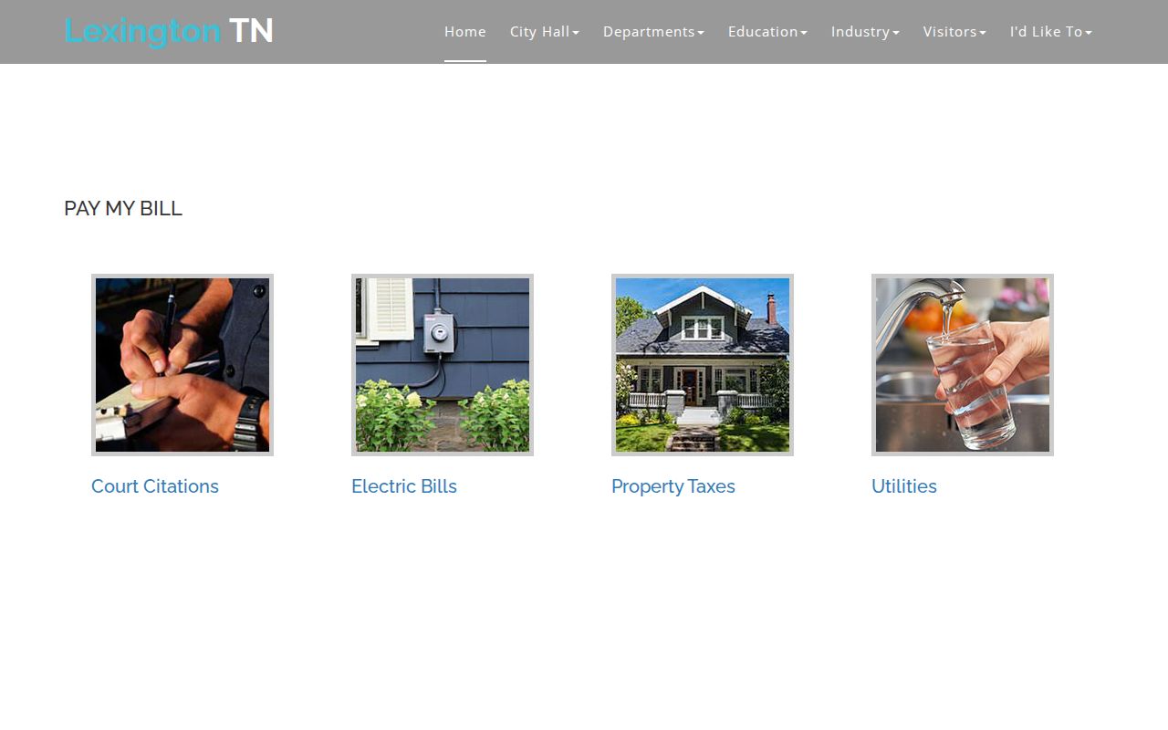 Lexington online court citation payment page