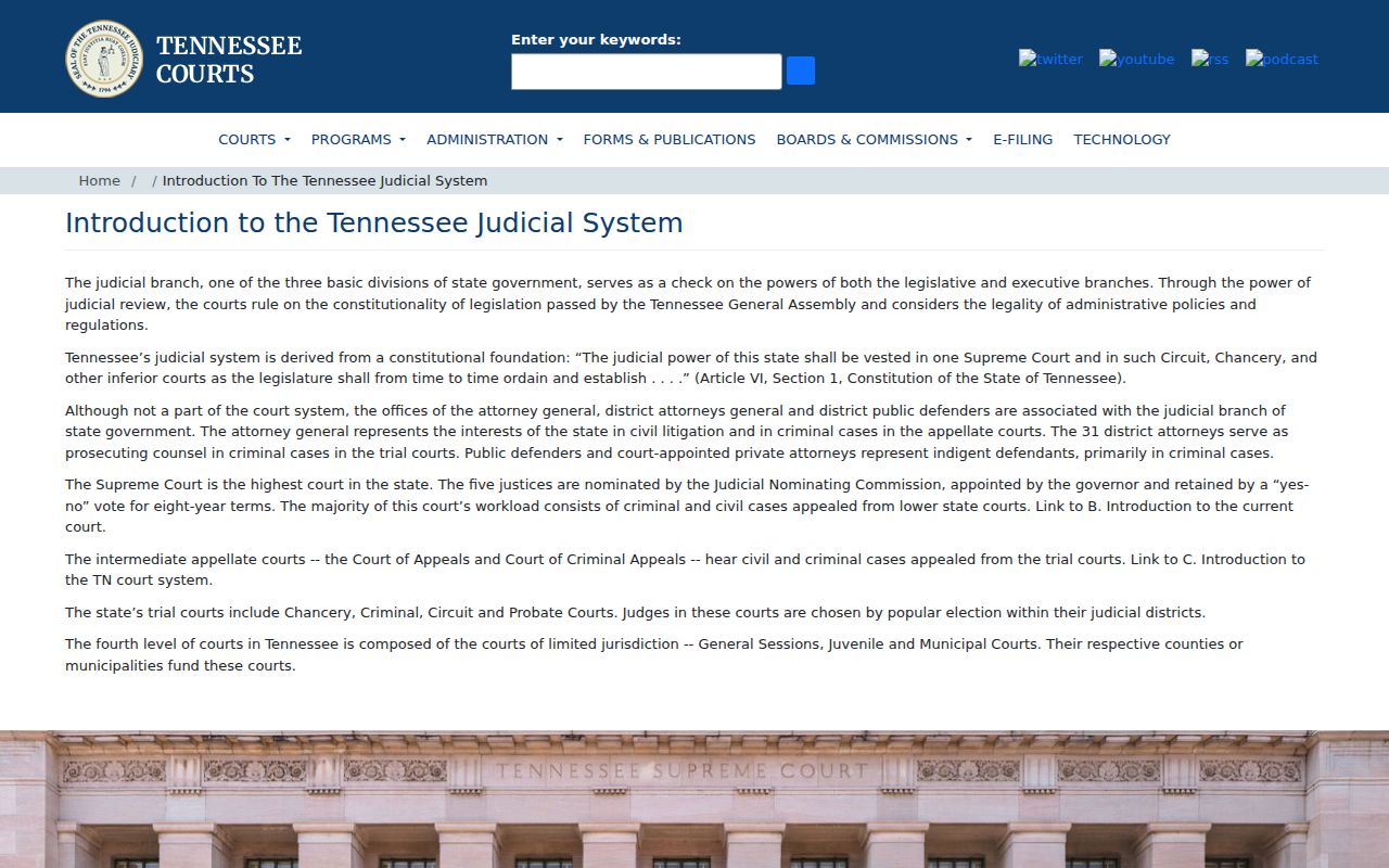 Henderson County court docket Tennessee court structure