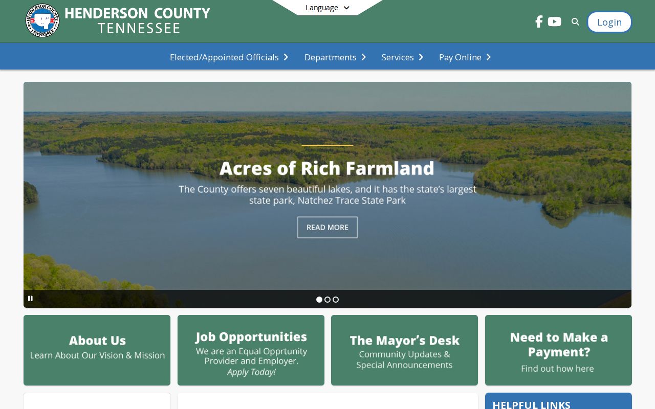 Henderson County court docket county homepage