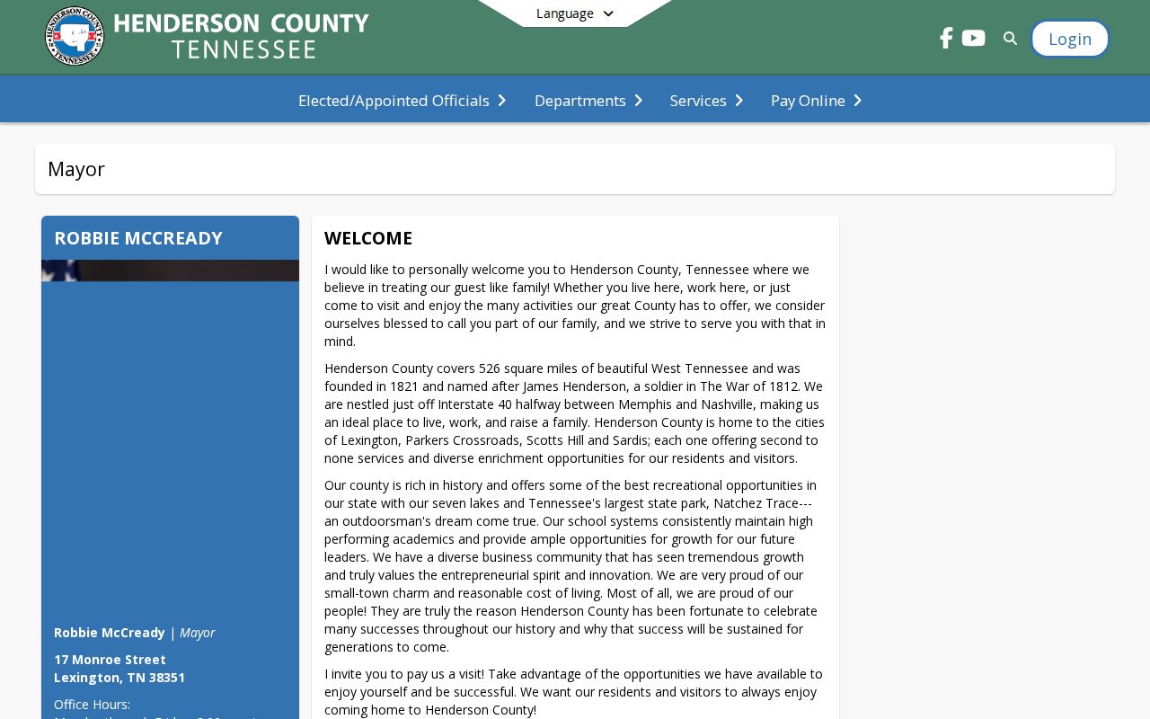 Henderson County court docket county history source